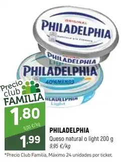 Coviran PHILADELPHIA Queso natural o light oferta