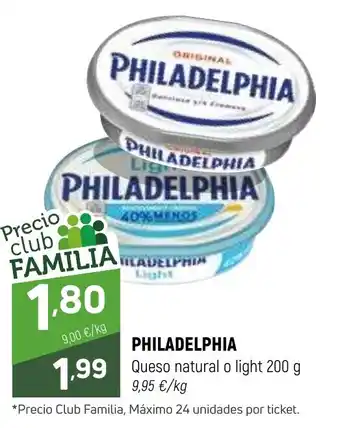 Coviran PHILADELPHIA Queso natural o light oferta