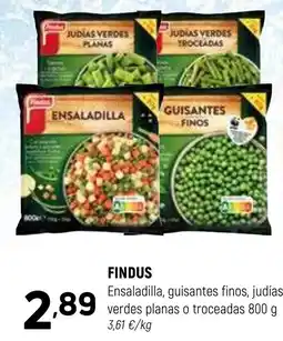 Coviran FINDUS Ensaladilla, guisantes finos, judías verdes planas o troceadas oferta