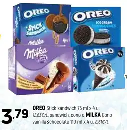 Coviran OREO Stick sandwich sandwich, cono o MILKA Cono vainilla&chocolate oferta