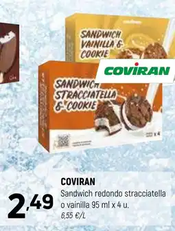 Coviran COVIRAN Sandwich redondo stracciatella o vainilla oferta