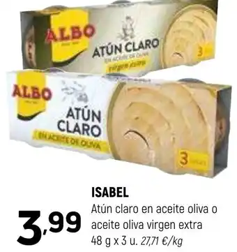 Coviran ISABEL Atún claro en aceite oliva o aceite oliva virgen extra oferta