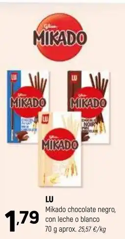 Coviran LU Mikado chocolate negro, con leche o blanco oferta