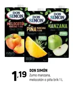 Coviran DON SIMÓN Zumo manzana, melocotón o piña oferta