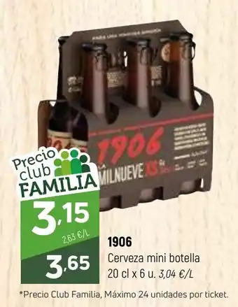 Coviran 1906 Cerveza mini botella oferta
