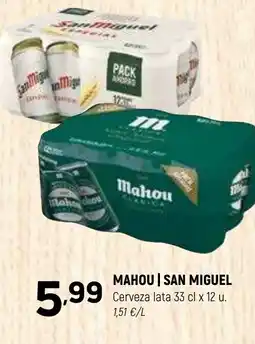 Coviran MAHOU | SAN MIGUEL Cerveza oferta