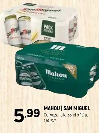 Coviran MAHOU | SAN MIGUEL Cerveza oferta