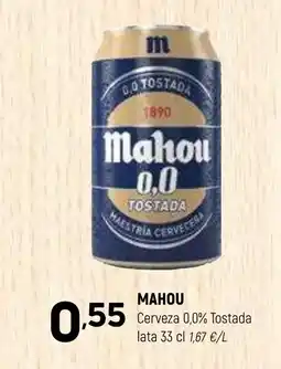 Coviran MAHOU Cerveza 0,0% Tostada oferta