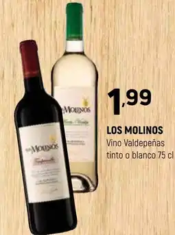 Coviran LOS MOLINOS Vino Valdepeñas tinto o blanco oferta