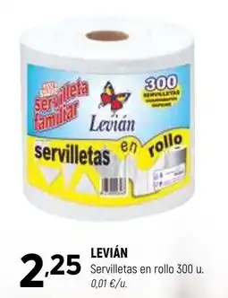 Coviran LEVIÁN Servilletas en rollo 300 u oferta