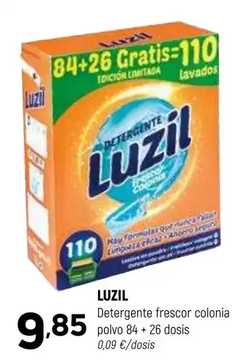 Coviran LUZIL Detergente frescor colonia polvo 84 +26 dosis oferta