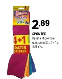 Coviran SPONTEX Bayeta Microfibra economic XXL 4+1 u. oferta
