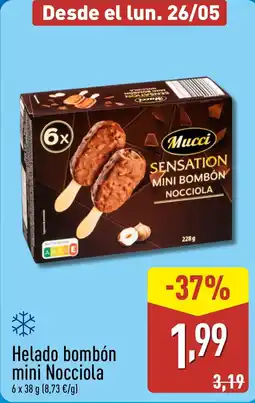 ALDI MUCCI Helado bombón mini Nocciola oferta
