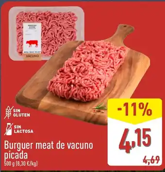 ALDI Burguer meat de vacuno picada oferta