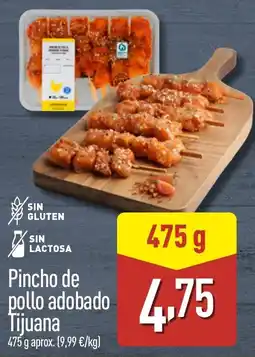 ALDI Pincho de pollo adobado Tijuana oferta