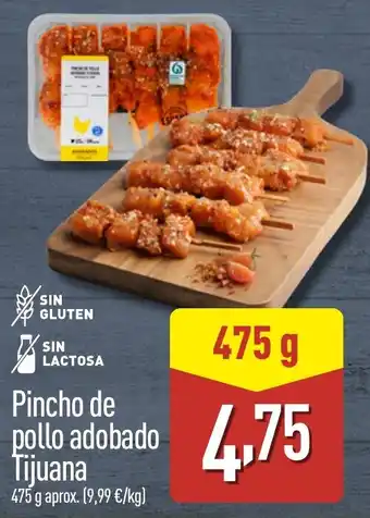 ALDI Pincho de pollo adobado Tijuana oferta