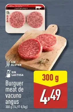 ALDI Burguer meat de vacuno angus oferta