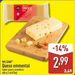 ALDI MILSANI Queso emmental oferta