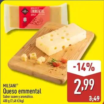 ALDI MILSANI Queso emmental oferta