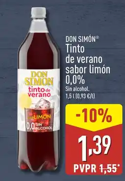 ALDI DON SIMÓN Tinto de verano sabor limón 0,0% oferta