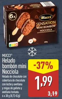 ALDI MUCCI helado bombón mini Nocciola oferta