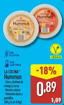 ALDI LA COCINA Hummus oferta