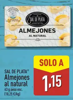 ALDI SAL DE PLATA Almejones al natural oferta