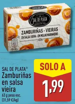 ALDI SAL DE PLATA Zamburiñas en salsa vieira oferta