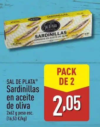 ALDI SAL DE PLATA Sardinillas en aceite de oliva oferta