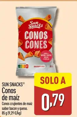 ALDI SUN SNACKS Conos de maíz oferta