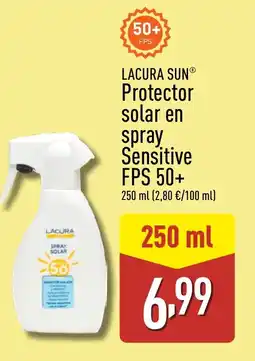 ALDI LACURA SUN Protector solar en spray Sensitive FPS 50+ oferta
