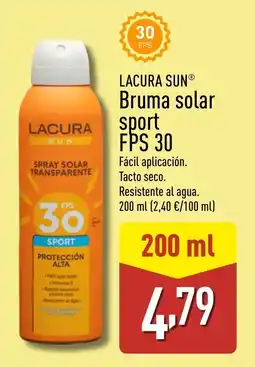 ALDI LACURA SUN Bruma solar sport FPS 30 oferta