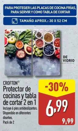 ALDI CROFTON Protector de cocinas y tabla de cortar 2 en 1 oferta