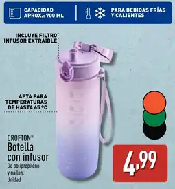 ALDI CROFTON Botella con infusor oferta