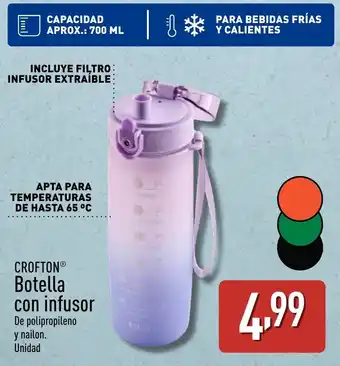 ALDI CROFTON Botella con infusor oferta