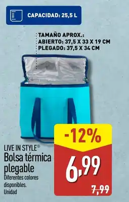 ALDI LIVE IN STYLE Bolsa térmica plegable oferta