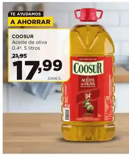 Alimerka COOSUR Aceite de oliva 0.4º, 5 litros oferta