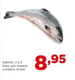 Alimerka Salmón, 2 a 3 kilos, por medios o entero oferta