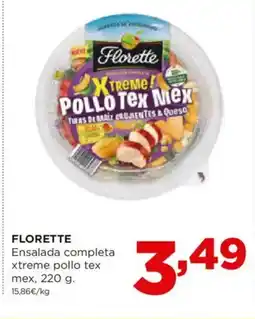 Alimerka FLORETTE Ensalada completa xtreme pollo tex mex, oferta