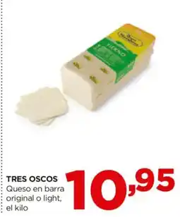 Alimerka TRES OSCOS Queso en barra original o light oferta