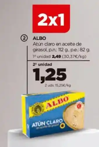 Alimerka ALBO Atún claro en aceite de girasol oferta