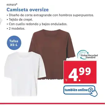 Lidl ESMARA Camiseta oversize oferta