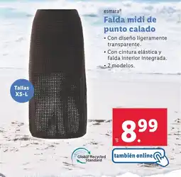 Lidl ESMARA Falda midi de punto calado oferta