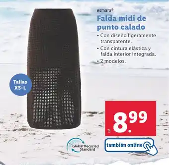 Lidl ESMARA Falda midi de punto calado oferta