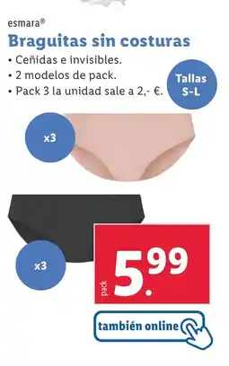 Lidl ESMARA Braguitas sin costuras oferta