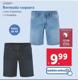 Lidl LIVERGY Bermuda vaquera oferta