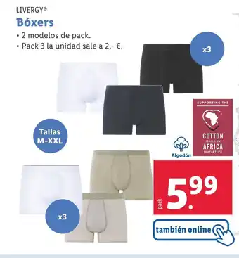 Lidl LIVERGY Boxers oferta