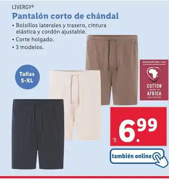 Lidl LIVERGY Pantalón corto de chándal oferta