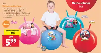 Lidl JOHN Pelota saltarina oferta