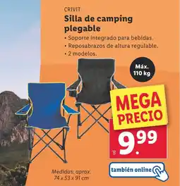 Lidl CRIVIT Silla de camping plegable oferta